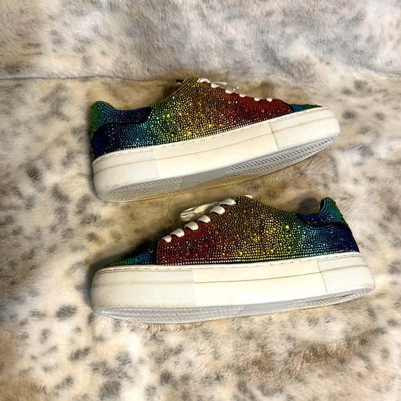 🤩BETSY JOHNSON🔥SIDNY🌈SNEAKERS🔥SZ 7.5‼️WORN ONCE‼️NO BOX‼️NWOT‼️ - Picture 3 of 6